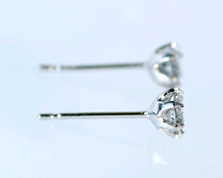 楽天市場】K18WG 0.4ct 1粒ダイヤモンドピアス : KASHIMA