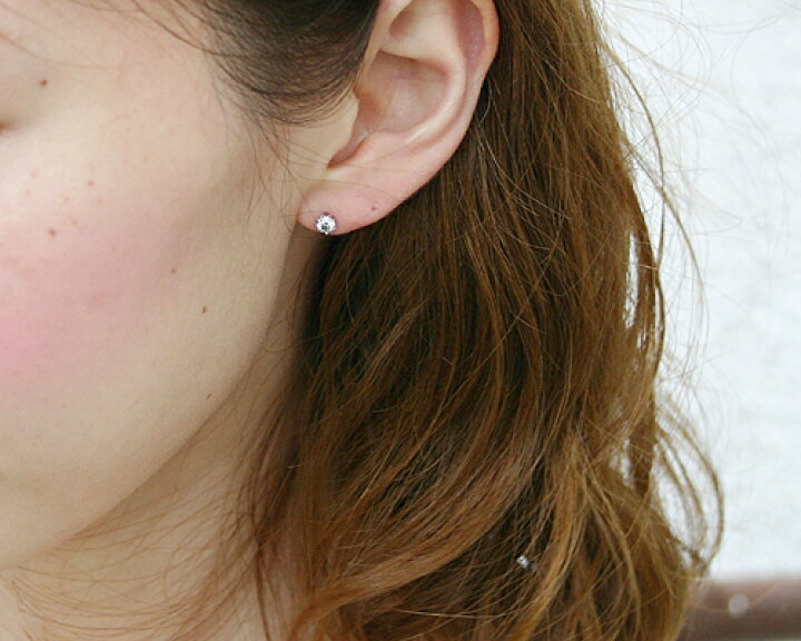 楽天市場】K18WG 0.4ct 1粒ダイヤモンドピアス : KASHIMA