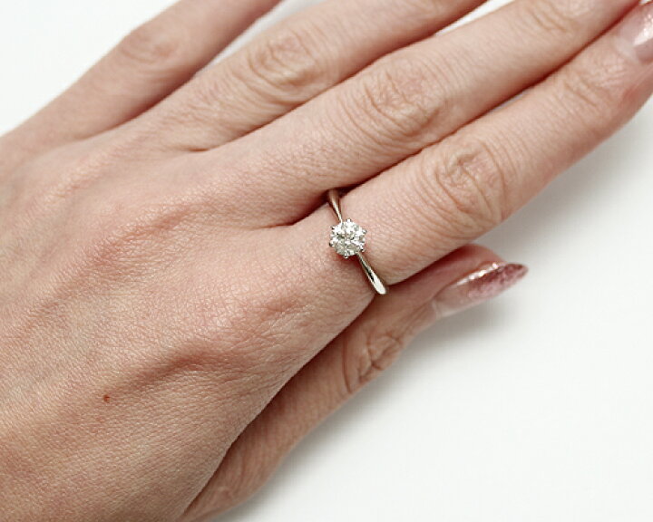 楽天市場】リング Pt900 ダイヤモンド 一粒 1石0.8ct（0.80ct） 6本爪 