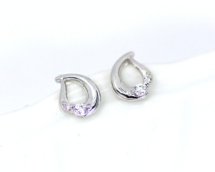 楽天市場】K10 WG 0.06ct ダイヤモンド ピアス : KASHIMA