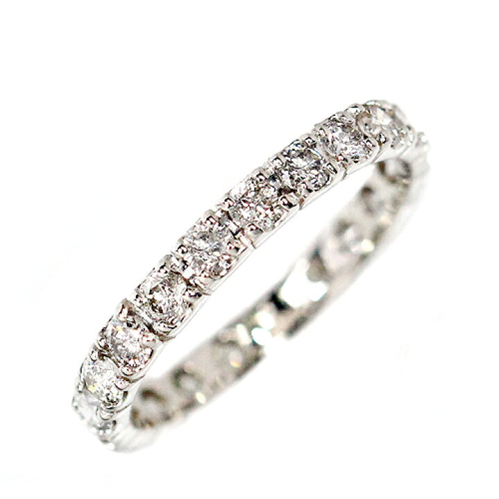 楽天市場】1.0ct ダイヤモンド エタニティ プラチナ リング シンプル 