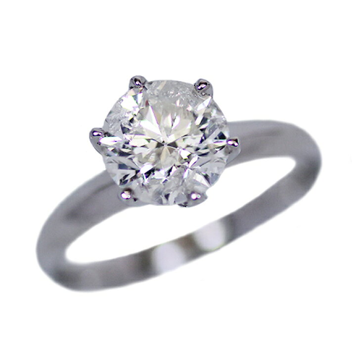 楽天市場】1.7ct プラチナ ダイヤモンド 6爪 リング (Hカラー・ I1 