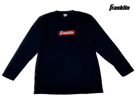 数量限定！ Franklin コットンロングTシャツ BK／ワッペンロゴTシャツ 野球 トレーニングウェアサマーセール！15%off