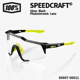 100%(ワンハンドレッド) サングラス SPEEDCRAFT® / Gloss Black - Photochromic Lens(調光レンズ)