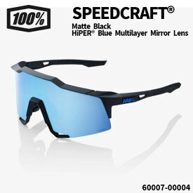 100%(ワンハンドレッド) サングラス SPEEDCRAFT® / Matte Black - HiPER® Blue Multilayer Mirror Lens