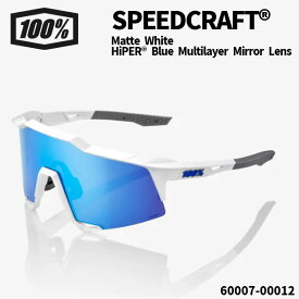100%(ワンハンドレッド) サングラス SPEEDCRAFT® / Matte White - HiPER® Blue Multilayer Mirror Lens