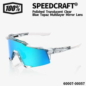 100%(ワンハンドレッド) サングラス SPEEDCRAFT® / Polished Translucent Clear - Blue Topaz Multilayer Mirror Lens