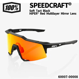 100%(ワンハンドレッド) サングラス SPEEDCRAFT® / Soft Tact Black - HiPER®Red Multilayer Mirror Lens