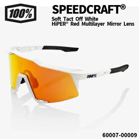 100%(ワンハンドレッド) サングラス SPEEDCRAFT® / Soft Tact Off White - HiPER® Red Multilayer Mirror Lens