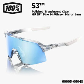 100%(ワンハンドレッド) サングラス S3™ / Polished Translucent Clear - HiPER® Blue Multilayer Mirror Lens