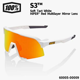100%(ワンハンドレッド) サングラス S3™ / Soft Tact White - HiPER® Red Multilayer Mirror Lens
