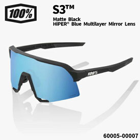 100%(ワンハンドレッド) サングラス S3™ / Matte Black - HiPER® Blue Multilayer Mirror Lens