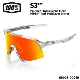 100%(ワンハンドレッド) サングラス S3™ / Polished Translucent Clear - HiPER® Red Multilayer Mirror