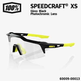 100%(ワンハンドレッド) サングラス SPEEDCRAFT® XS / Gloss Black - Photochromic Lens（調光レンズ）