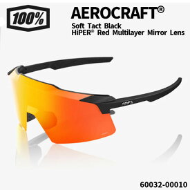100%(ワンハンドレッド) サングラス AEROCRAFT Soft Tact Black Hiper Red