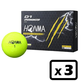 HONMA ホンマ D1 SPEEDMONSTER Ball D1 スピードモンスター 3ダース（12個入り×3） ゴルフボール 日本正規品【BT2302】