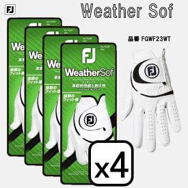 【4枚セット】フットジョイ ウェザーソフ ゴルフグローブ Footjoy Weather Sof Golf Glove FGWF23WT 日本正規品