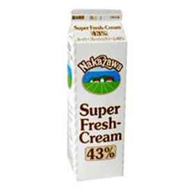 【買い回り対象！最大P10倍！】(お取り寄せ商品)中沢乳業 生クリーム スーパーフレッシュクリーム 43% 1000ml 1L(冷蔵) 業務用