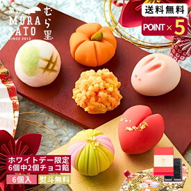 遅れてごめんね 和菓子 ホワイトデー お返し ギフト 上生菓子 チョコ餡 (2種) ”心が躍る和の贈り物" 菓匠むら里 練り切り (小豆 白あん) 生菓子 高級 お菓子 個包装 あんこ お取り寄せスイーツ 6個入 熨斗 手土産 誕生日 内祝い お祝い 3000円 ご褒美 母の日ギフト 2026