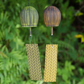 作家 西本至孝 縦縞風鈴 箱入り ガラス