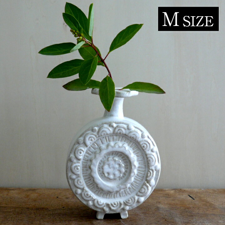 楽天市場 作家 正野蕗子 レリーフの花器 M 陶器 作家の器と雑貨のお店 カシテュエ