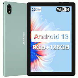 DOOGEE U10 タブレット 10インチ wi-fiモデル Android 13 タブレット 9GB(4+5拡張)+ 128GB(1TB 拡張) 2.0GHz CPU IPS 1280*800 WiFi-6 タブレット+BT5.0+5060大容量バッテリー 8MP/5MPカメラ Type-C充電子供にも適当贈り物/