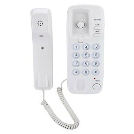 電話機 VBESTLIFE フラッシュ機能 コード付き電話 スピーカーフォン付き クリアな音 固定電話機 (ホワイト)