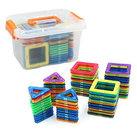 rui yue マグネットブロック 磁気おもちゃ 玩具 70PCS正方形×35個 三角形×35個 磁性構築ブロック 磁石ブロック子ども オモチャ 子供 立体パズル6歳以上 オモチャ 積み木 DIY ママグネットおもち