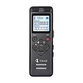 TOKAIZ ボイスレコーダー 小型 icレコーダー 長時間 自動録音 内蔵スピーカー 充電式 TIC-V36