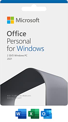 Microsoft Office Personal 2021 (永続版)|カード版|Windows11、10|PC2台：KASUI