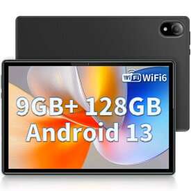 【2024RAMアップデート版 Android 13】DOOGEE U10 タブレット 10インチ wi-fiモデル 9GB(4+5拡張)+ 128GB+1TB拡張可能 4コアCPU 2.0Ghz WiFi 6 5060mAh 8MP/5MPカメラ 1280*800 Type-C充電 Bluetooth5.0 タブレット TÜV認証 WideVi