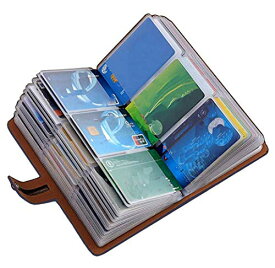 [JERLA] カードケース クレジットカードケース カードホルダー 大容量 薄型 磁気防止 スキミング防止 レディース メンズ【96枚収納】 (ネイビー96枚収納)