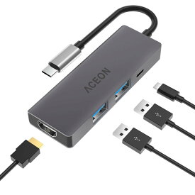 ★SS激安！700円offクーポンで2,080円★Type USB C ハブ 超スリム ドッキングステーション PD充電 4K HDMI出力 USB3.0 ハブ*2 マイクロ タイプC HDMI 変換 アダプタ Windows/MacBook/MacBook Pro/Samsung Galaxy/Matebook/ChromeBookなど対応