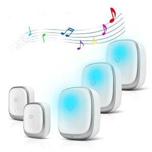 ワイヤレスチャイム 玄関チャイム 自動発電 呼び鈴 介護 飲食店 浴室などに適用 防水 防塵 音と光で呼び出し 7色提示led 最高200M無線範囲 ドアベル 4段階音量調節 大音量0dB〜100dB調整可能 電