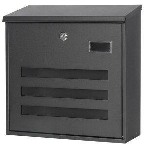 ���[���{�b�N�X �u���b�N �|�X�g �L�[���b�N ��^ �X�֎� �Ǌ|�� 34.5x33x11cm(918-Black)