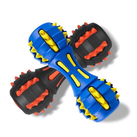 犬おもちゃ 音の出るおもちゃ 犬噛むおもちゃ 知育玩具 天然ゴム ダンベル 犬用玩具 歯清潔 ストレス解消 中型犬?大型犬