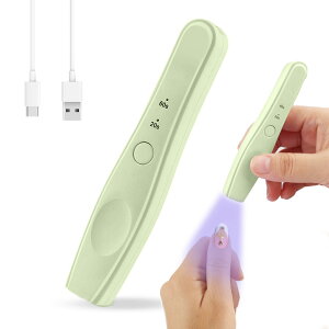 LED UV ネイルライト ジェルネイルライト 3W ペン型 UVライト レジン用 硬化ライト プロ用 全ジェル対応 2階充電式 小型 ネイルライト UVライト 手足両用(2セット)