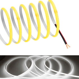 COB e[vCgLEDXgbvCgtLVu x 5mm BꂽLEDe[vCg4m F6000K DC12V ʃe[vό`\ ؒf\ ƐԂ̃C[ɐڑ Q Lb`z[ ItBX