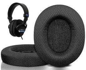 イヤーパッド メッシュファブリック SONY MDR-CD900ST / MDR-7506 / MDR-V6 / MDR-V7 ヘッドホン 用 交換 イヤークッション ノイズアイソレーションフォーム イヤーカップ ブラック