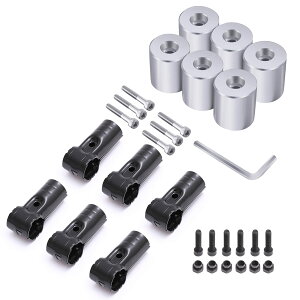 イレクターパイプ 車用ルーフキャリアバー スペーシアパイプ イレクターパイプ アタッチメント 内六角 取付用アルミ製アタッチメント アルミアタッチメントDIY 製作 で 車中泊 キャンプ や