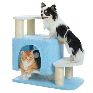 キャットタワー ミニ 猫タワー ペット 階段ステップ 低い 猫 爪研ぎ タワー おしゃれ スリム 可愛 雲 猫 ベッド ジャンプの苦手な猫ちゃん 人気 仔猫 シニア 据え置き 省スペース 組立簡単 安