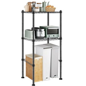 ゴミ箱上ラック スチールラック キッチンラック 幅60cm 2段可動棚 収納棚 冷蔵庫上ラック ランドリーラック 炊飯器ラック レンジラック 棚板高さ調節可 幅60×奥行45×高さ132cm