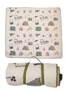 レジャーシート 厚手 防水 ピクニックシート テントマット 大判 200×200 はっ水加工 丸洗いOK コンパクト おしゃれデザイン アウトドア最適 カーキー色