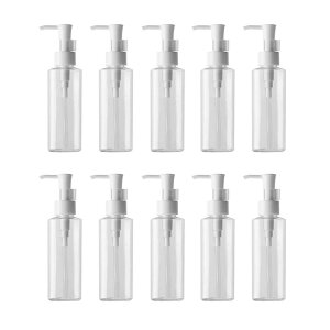 ポンプ瓶 200ml 10本セットトラベルボトル ポンプボトル シャンプーボトル シャワージェルボトル 詰め替えボトル 透明 クレンジングオイル ハンドソープ シャンプーボトル