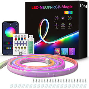 lICg MagicColor lede[vCg h 10m RƃX}zAv PCerobNCg Q[~OCg Op F  ԐڏƖ Neon Rope lights p[eB