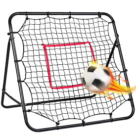 リバウンドネットブラック ネットサッカー 野球 100cm*103cm 練習ネット練習用トレーニング バウンスネット 反発ネット 外野トレーナー サッカーゴール 五面バッティング 野球 テニス ホッケー ラクロス ハンドボール 個人練習用具 ミニゲーム 対戦 自主練習 家族 子供