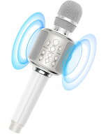カラオケマイク 高性能 Bluetooth ワイヤレスマイク スピーカー内蔵 カラオ練習 一体型 3000mAh充電式 エ…