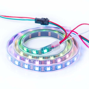 WS2812B LED�e�[�v���C�g 5050 SMD RGBIC �������C���[ 1m 60LEDs �ʂɃA�h���X�w��\ �ؒf�\ �v���O���}�u���\ DC5V �h���[���t���J���[ �����F �l�I�s�N�Z�� ��PCB IP67 �V���R���`���[�u�h�� LE