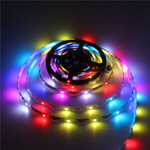 WS2812B LED�e�[�v���C�g 5050 RGB SMD �h���[���t���J���[ �����F LED�e�[�v �ʂɃA�h���X�w��\ �ؒf�\ �C���~�l�[�V���� LED���C�g 5m 150�s�N�Z�����F ��h�� ��PCB DC 5V