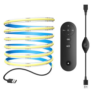 LED���C�g LED�X�g���b�v���C�gUSB�����R���t�� 0.5m �����F6000K �t���L�V�u�� �����x320LEDs/m LEDLED���C�g180°����CRI>=90�C���ʃe�[�v�ό`�\ �ؒf�\ �Q�� �L�b�`���z�[�� �I�t�B�X (6000K 0.5m)